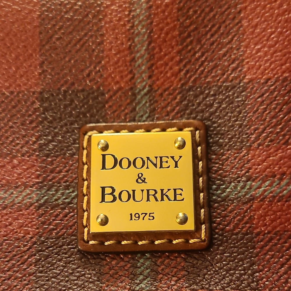 Dooney & Bourke Burgundy Plaid Crossbody Bag - Picture 2 of 11